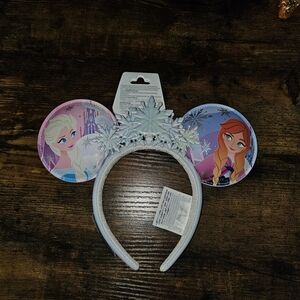 Frozen Themed Silver Headband with Character Ears